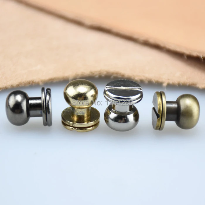 6 стилей кошелек сумка Винт латунный ремень заклепки кобурная Кнопка главный