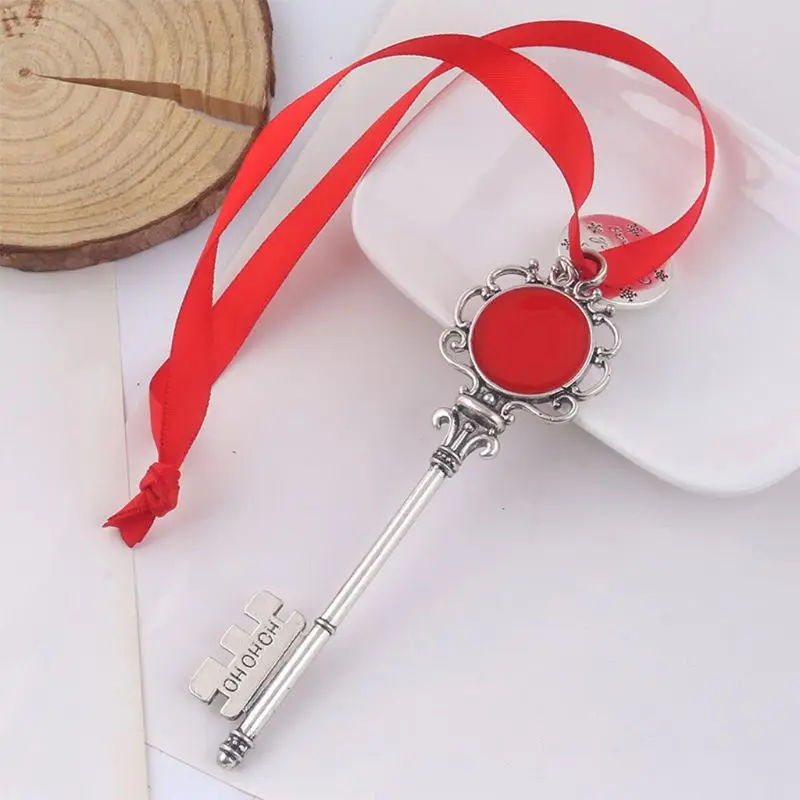 

Santa Keys Wand Stick Letter Red Rope Skeleton Keys Rustic Key for Xmas Tree Decoration Gifts