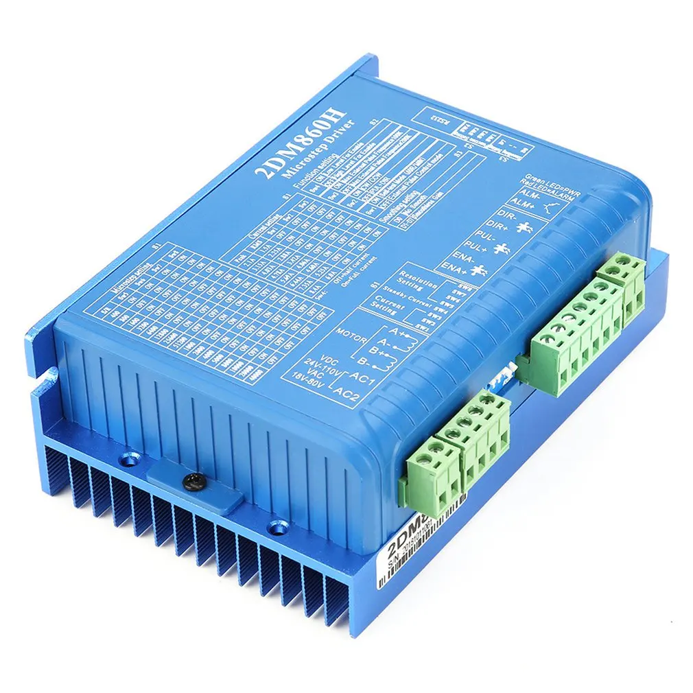 

CNC 2DM860H Digital Two Phase Stepper Motor Driver Microstep Controller Servo Drive Stepper Motor Driver