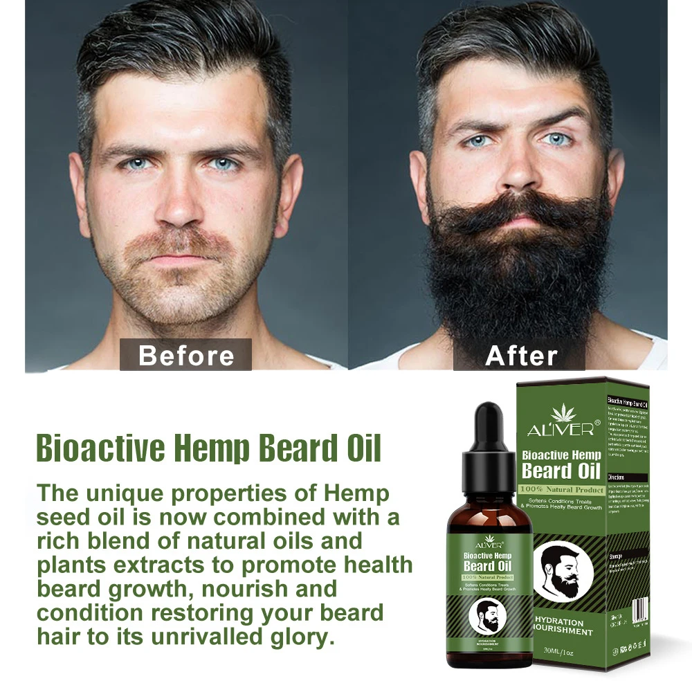 

100% Natural 30ML Hair Beard Growth Oil Accelerate Facial Hair Grow Beard Essential Oil Men Beard Grooming Hair Growth Enhancer