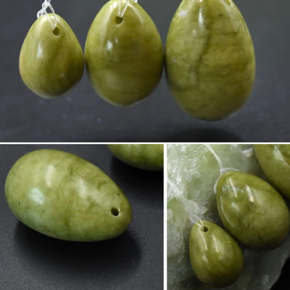 Натуральный нефритовый яйце массажер для послеродовой реабилитации нефрит