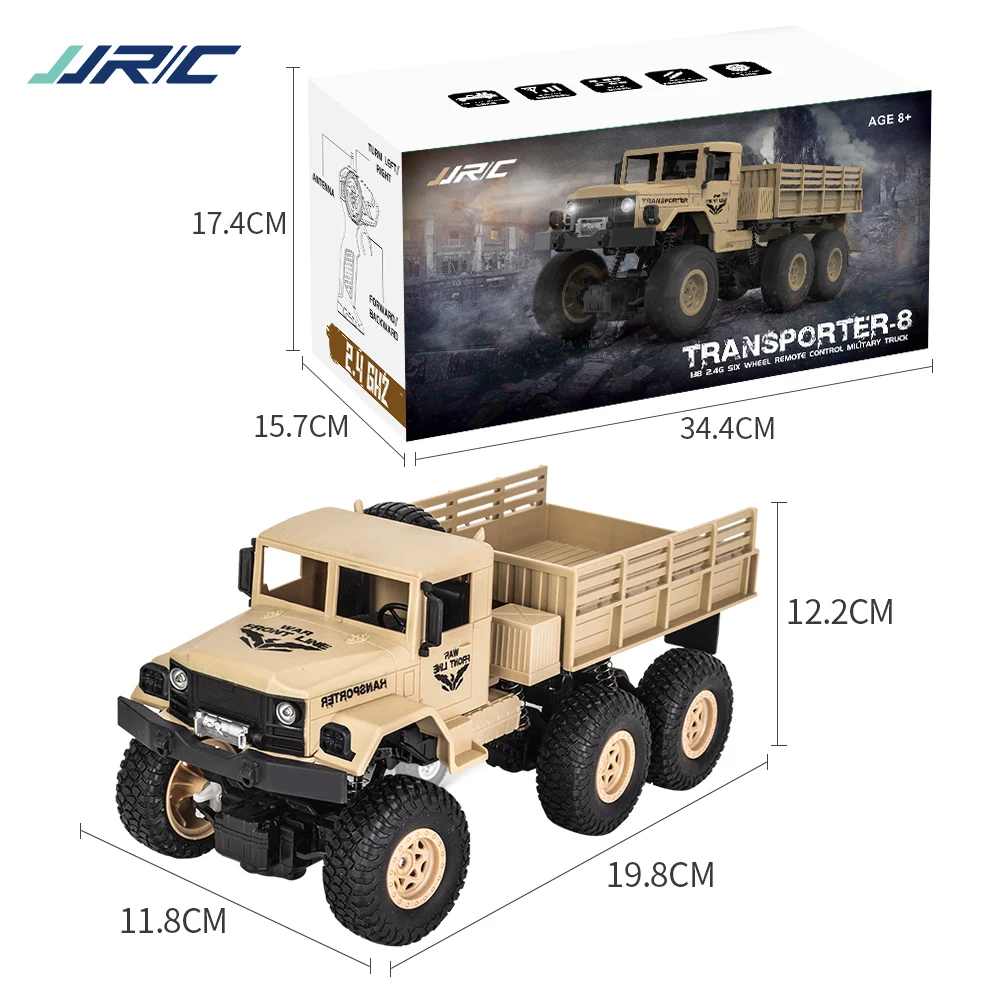 JJRC Q69 RC автомобиль 8 км/ч 6WD Регулируемая скорость внедорожный военный 1:18 багажник