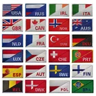 Нашивка с вышивкой, флаг страны, Россия, Великобритания, Франция, ЕС, Нидерланды, тактический военный армейский значок в полоску