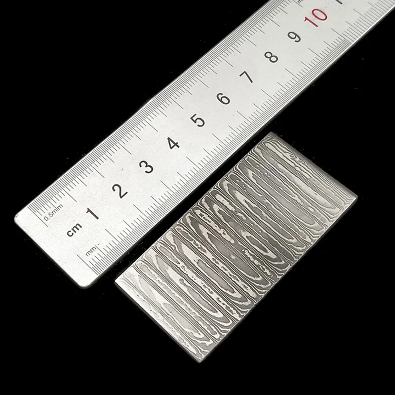 

Forged Damascus steel pattern steel plate blank clamp steel hard material quenched flat Knife blade