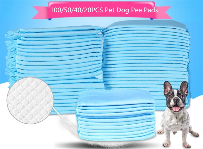 100/50/40/20PCS Super Absorbent Pet Diaper Dog Training Pee Pads Disposable Healthy Nappy Mat For Pet Dog Cats XL/L/M/S 4 Sizes