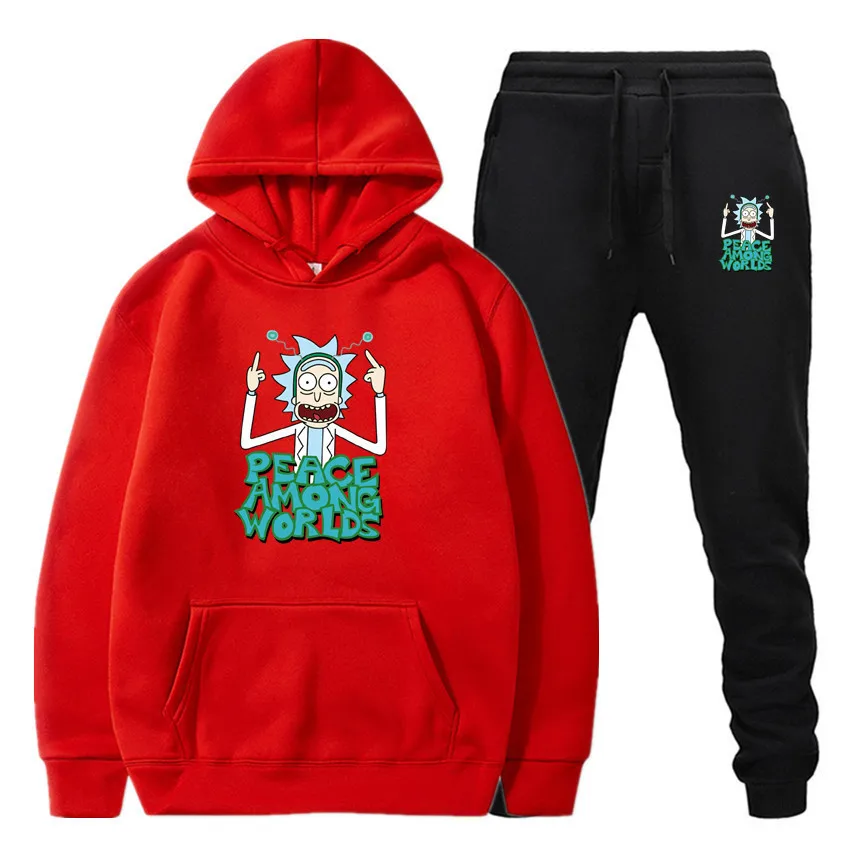 

Men Tracksuit Rick Set Men Winter Long sleeve Sweatshirts And Pant