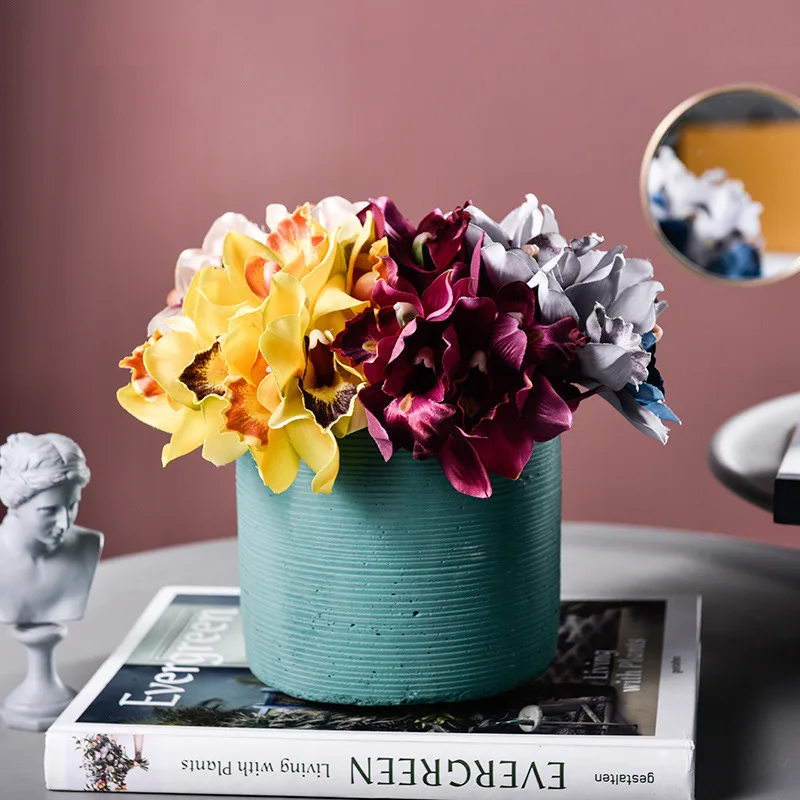 Простой искусственный букет артишока Орхидея искусство чайный стол обеденный