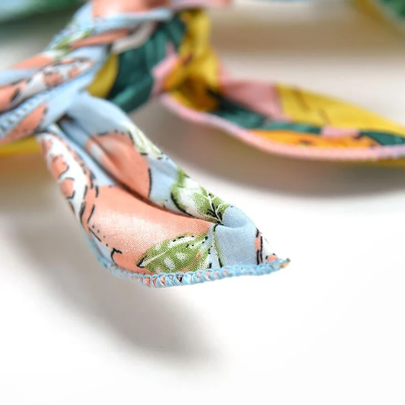 

Bohemian Print Leaves Hairbands Elastic Headbands For Women Retro Cross Knot Turban Bandanas Hair Bands Summer Hair Accessories