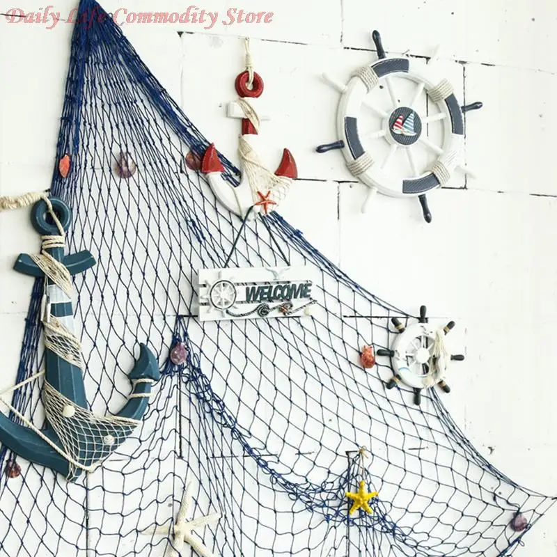 

Фото реквизит большая рыболовная сеть ракушка поплавок настенные Висячие наклейки искусственная рыболовная сетка украшение для дома