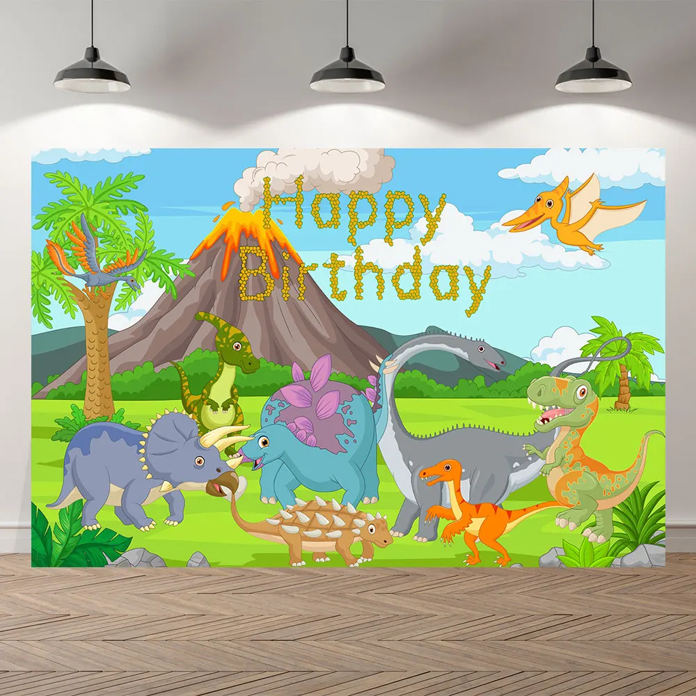 

New Seekpro Baby Shower Boy Birthday Photo Backdrop Photocall Photography Background Dinosaur Jungle Forest Animal Safari Party