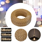 Медный сердечник 2x0,75 мм, фотоэлектрический кабель, провод, фабрика с текстильным покрытием, Плетеный оригинальный пеньковый шнур для лампы