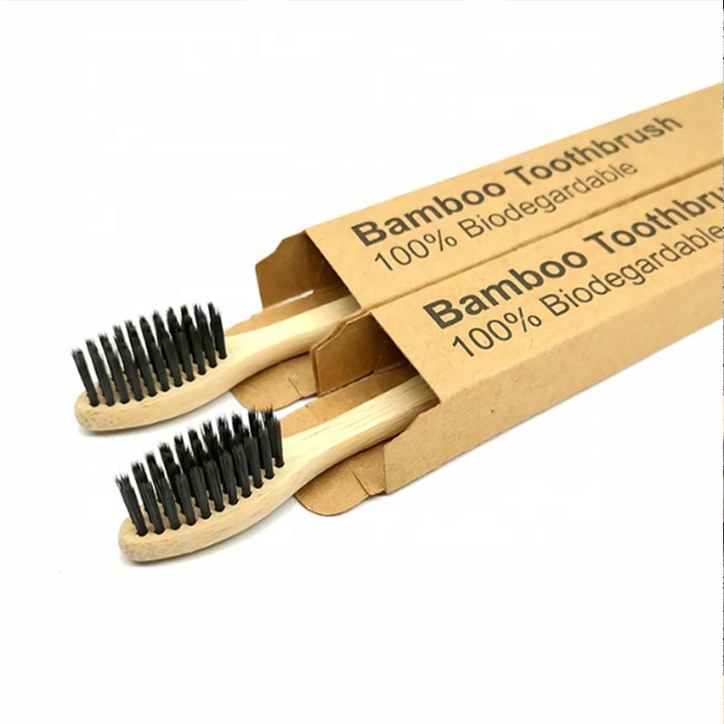 

Adult Bamboo Toothbrush 10PCS Biodegradable Natural BPA Free Soft Bristles Charcoal Eco Friendly Wooden Toothbrushes Oral Care