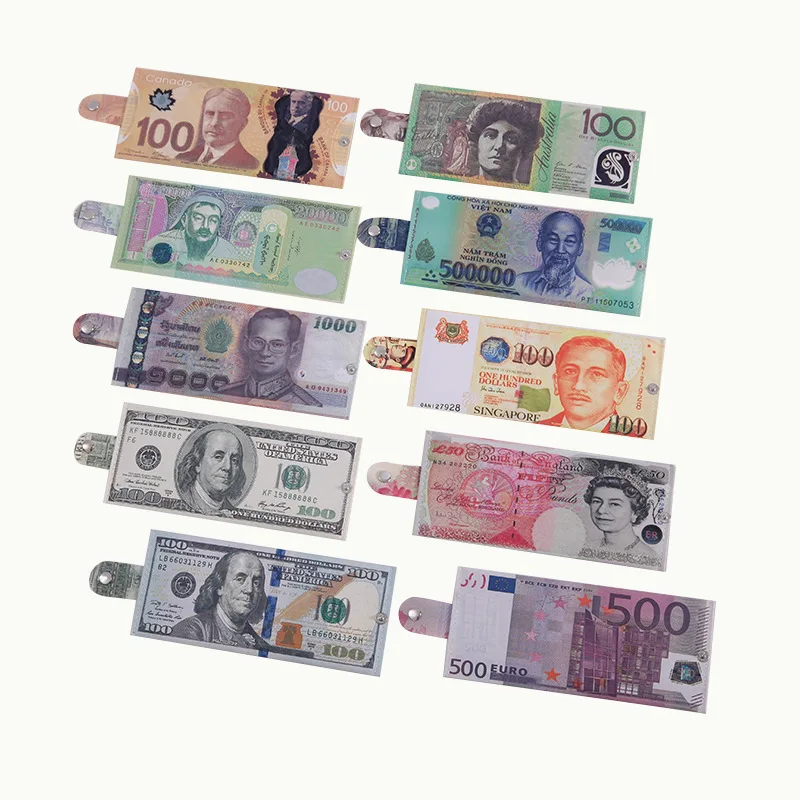 2019 Money Clip men women canvas dollar euro Wallet Moneyclip slim thin mini purse 2 fold student cartoon cheap gift coin bag !