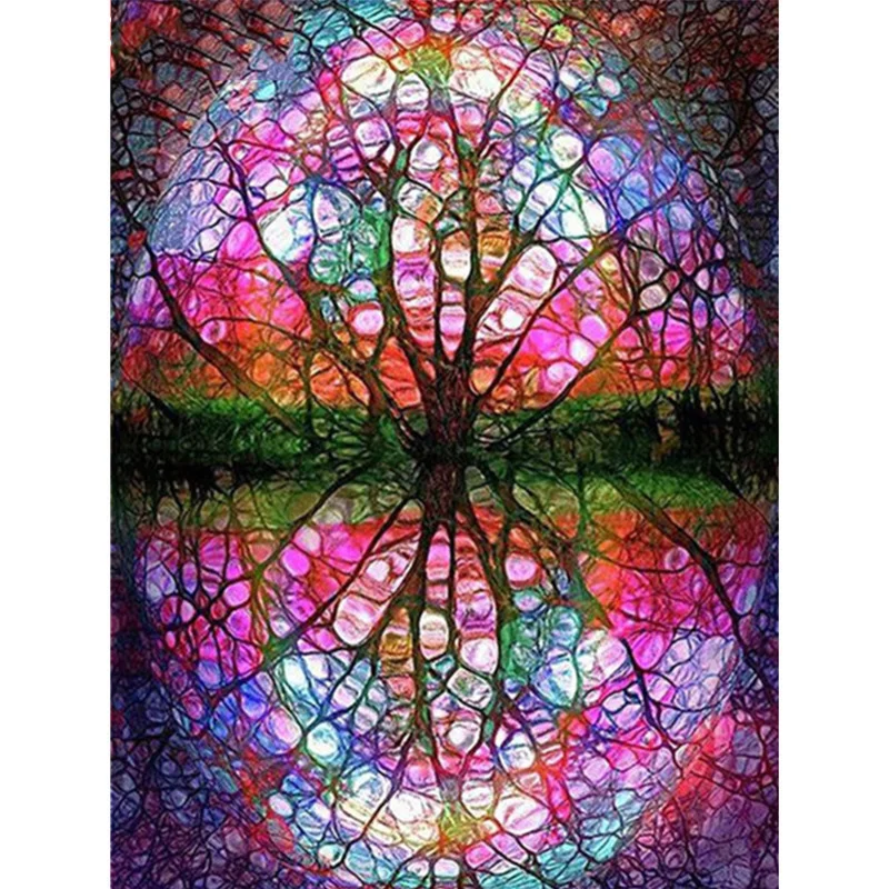

5D DIY Diamond Painting Full Drill Square Landscape Tree Diamond Embroidery Cross Stitch Abstract Mosaic Home Decor