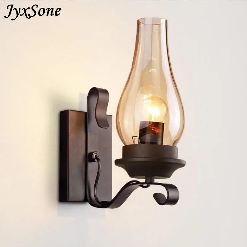 Retro Nostalgic Wall Lamp Living Room Decoration Led Lights Bedroom Aisle Staircase Entrance Porch Balcony Corridor Wall Light