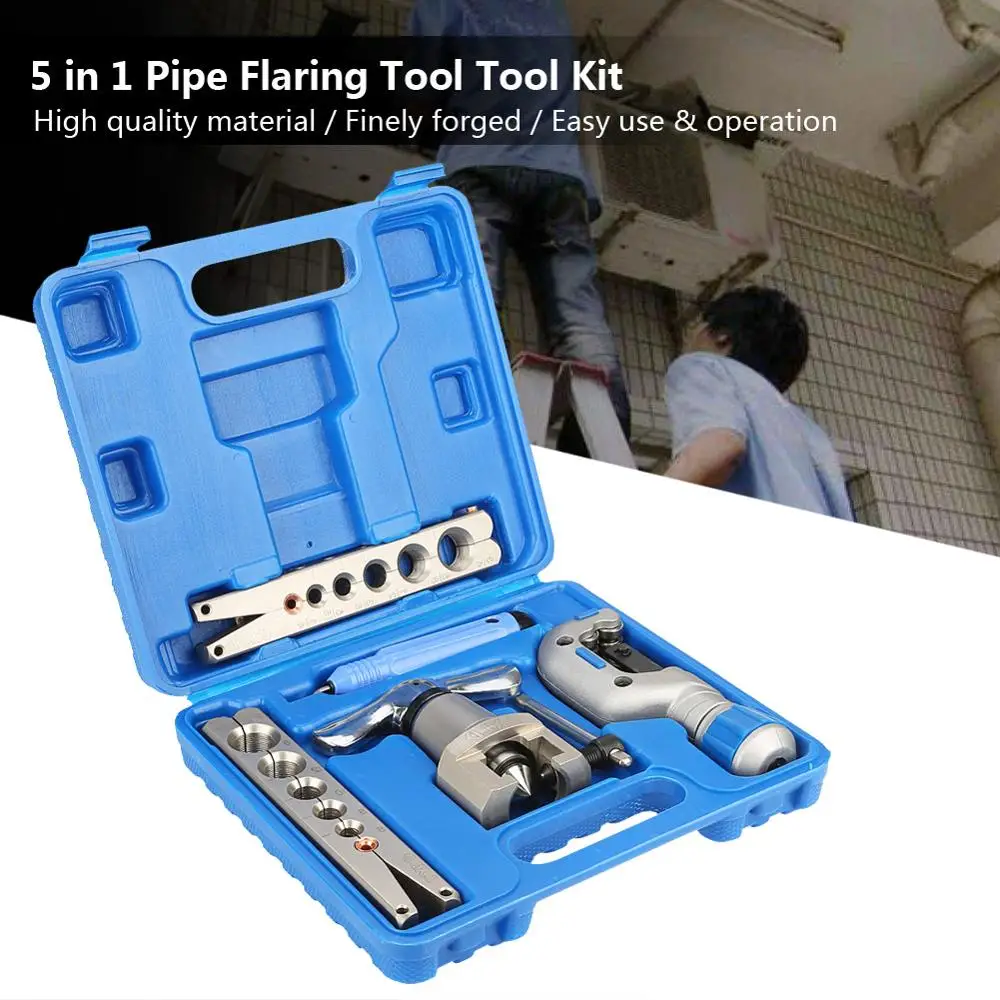 Профессиональный 5 в 1 ручной набор инструментов для развальцовки труб