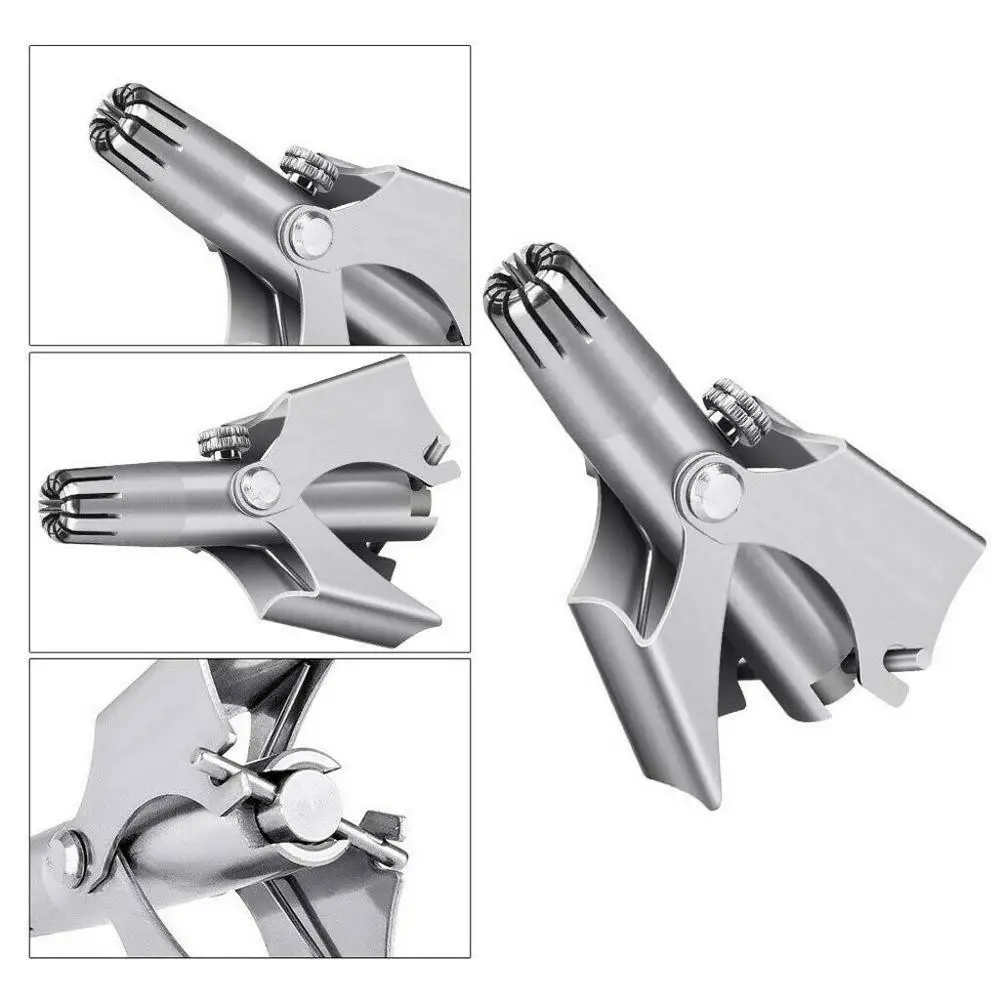 

New Portable Stainless Steel Manual Nose Hair Trimmer Cutter Nasal Ear Hair Shaver Washable Device Scissors Face Care For Man