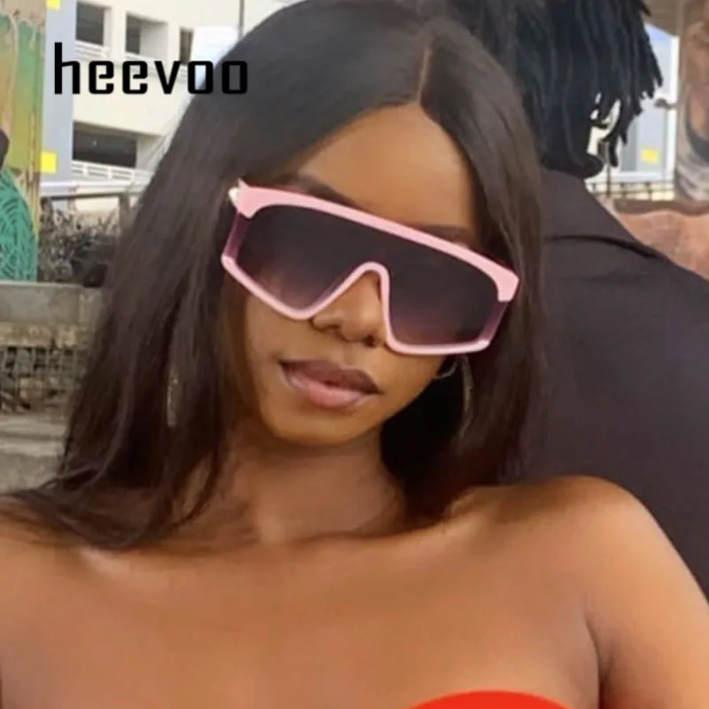 Большие квадратные роскошные солнцезащитные очки трендовые женские цельные