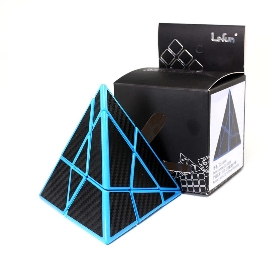 Blue-Base Lefun Ghost Pyramid Cube Ghostpyramid Magic Speed Puzzle Carbon Fiber Professional Educational Toys for Children Cubo Magico - Цвет: Blue-Base