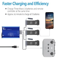 useuukaueuus plug for dj imavic 3 mobile charger fast charger aluminum alloy with switch drone accessories