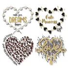 Наклейки для одежды, с принтом сердца