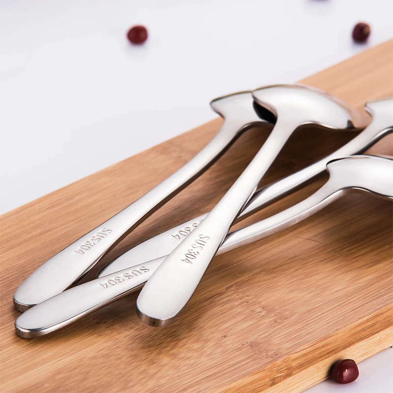 

304 Stainless Steel Cream Dipper Western Food Dessert Spoon Coffee Spoon Spoons Small Spoon Spoons