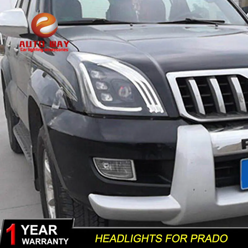 Автомобильный Стайлинг чехол для Toyota Prado фара 2003 2009 светодиодные фары DRL Hid