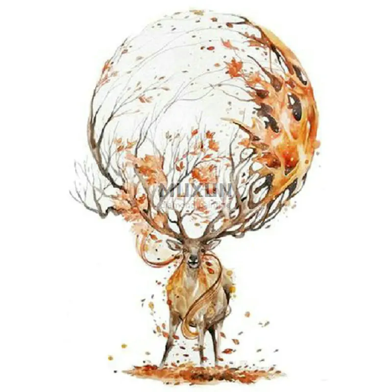 Алмазная картина вышивка крестиком Картина животное полная мозаика олень пейзаж