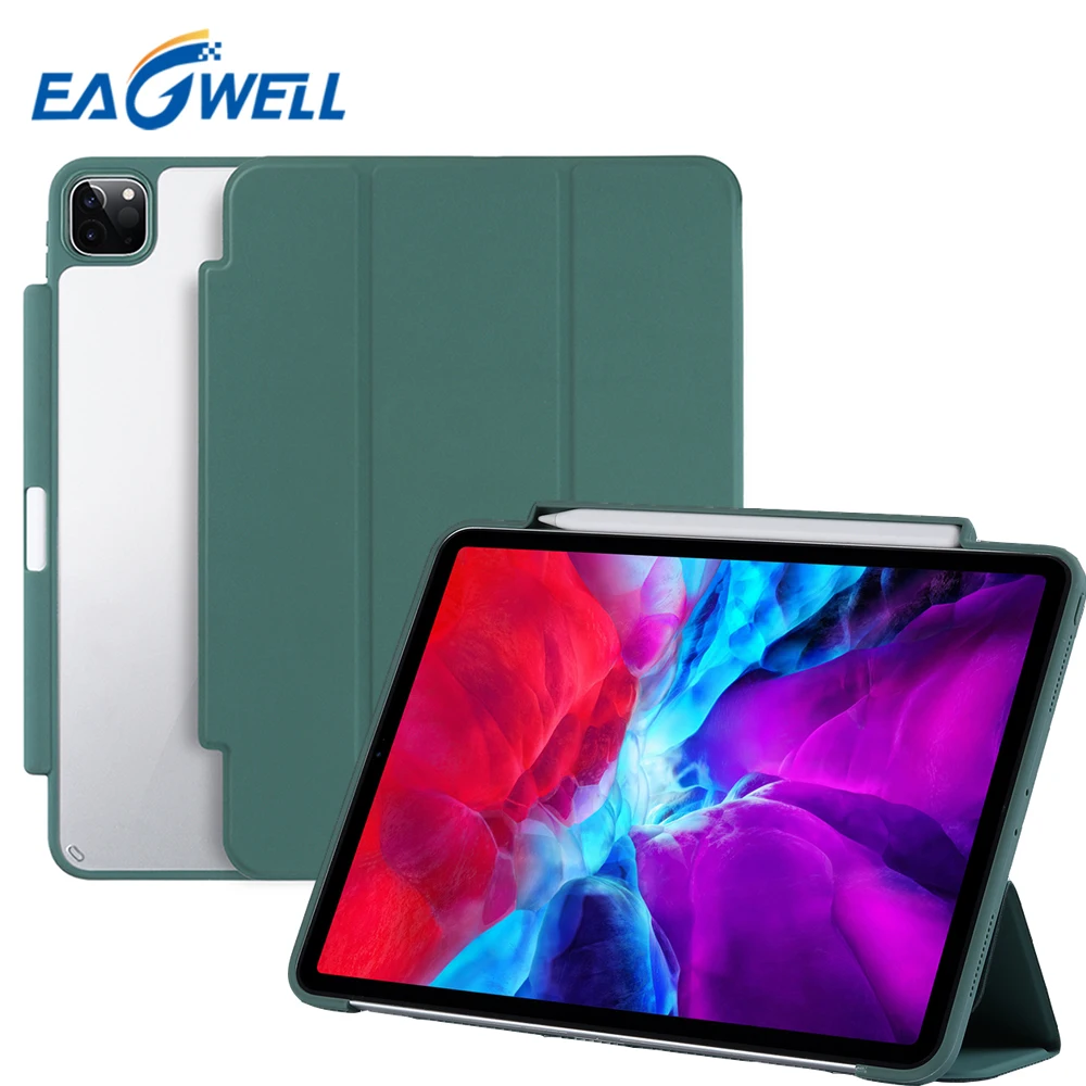 

Для iPad Pro 11 чехол 2020 2018 складной защитный планшетный Стенд кожаный чехол для iPad Air 4 с автоматическим включением и состояния заданием будильн...