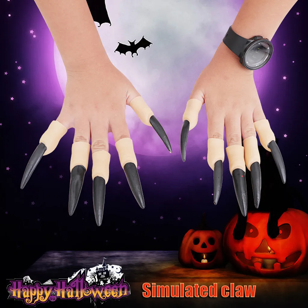 10 шт. моделирование зомби ведьма Поддельные Ногти Макияж для вечеринки по случаю