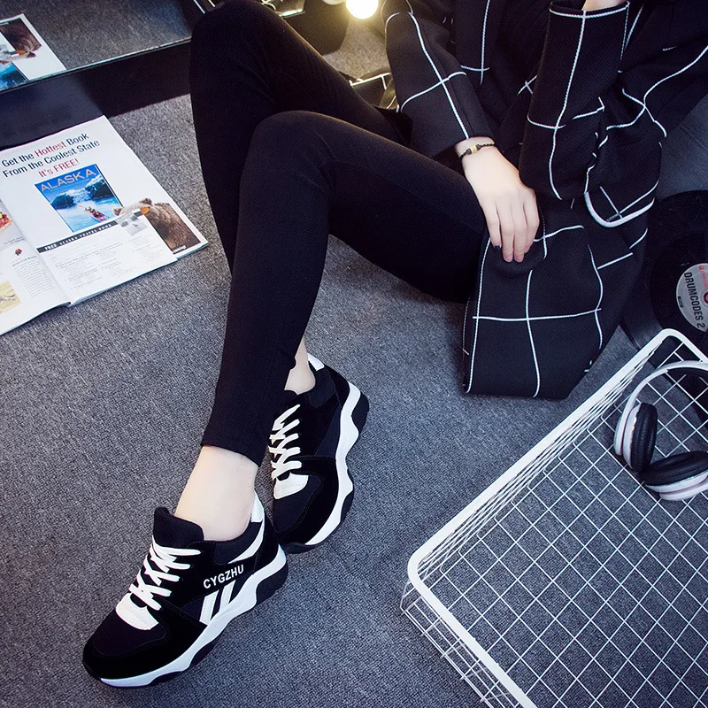 

2020 New Style Athletic Shoes Casual Shoes Student Shoes Thick Bottomed Platform Shoes 0321