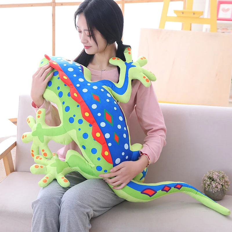 Мягкая плюшевая игрушка Gecko 3D мягкая наполненная кукла-хамелеон ящерица подушка