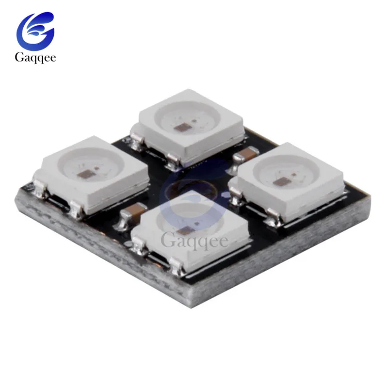 4 Bits 12 16 24 40 60 64 бит WS2812 модуль 5050 RGB светодиодный полноцветный Встроенный светодиодный светильник-кольцо с интегрированными драйверами для Arduino - Цвет: 4 Bits