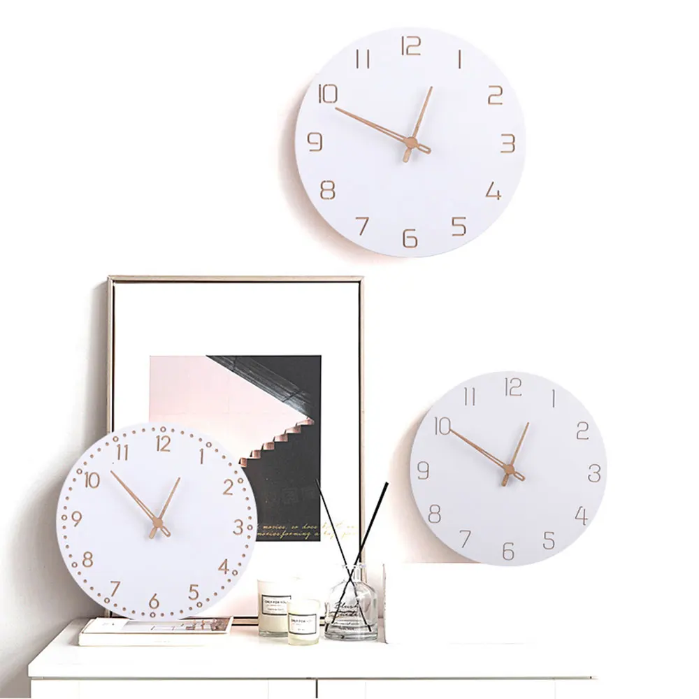 Скандинавские 3D деревянные большие настенные часы современный дизайн домашний