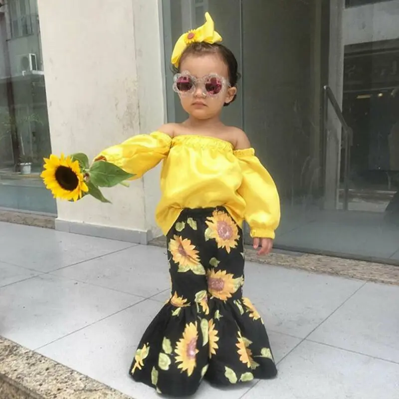 Новинка 2019 года Лидер продаж топы с открытыми плечами для маленьких девочек