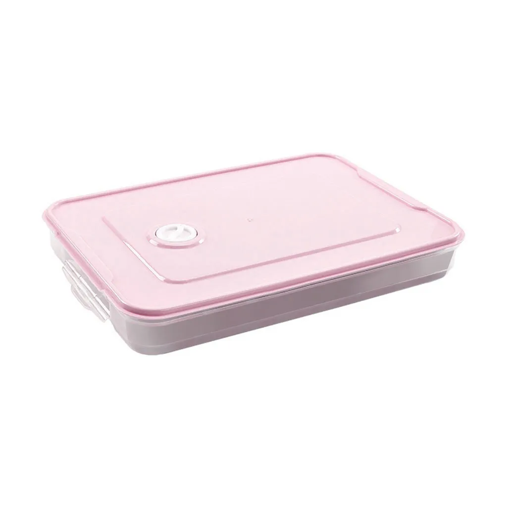 

2021top home decor Single Layer Refrigerator Food Dumplings Airtight Storage Container Plastic Bo