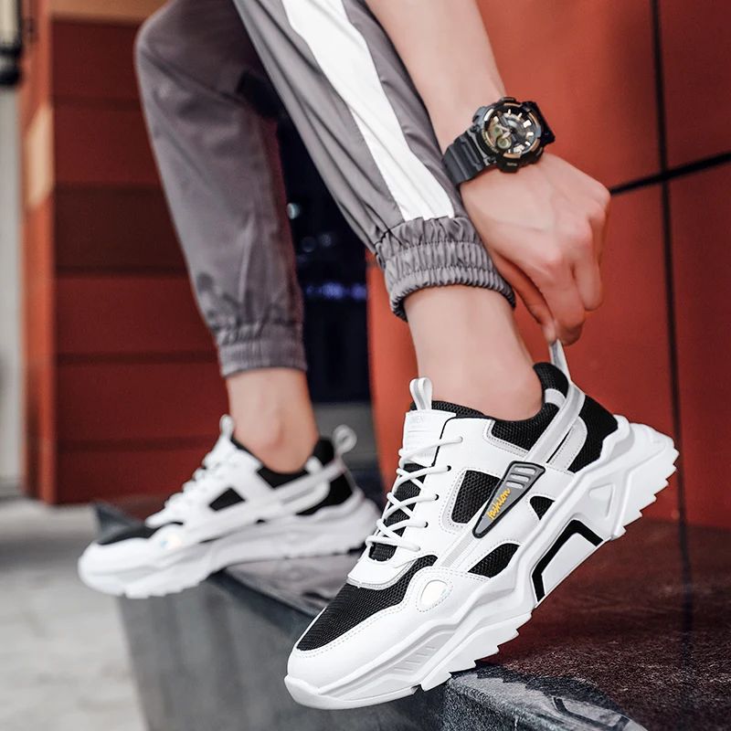 

Men Breathable Casual casual trainers mesh comfortable on summer white para casuales Mens Fashion sport solid sapato athletic s