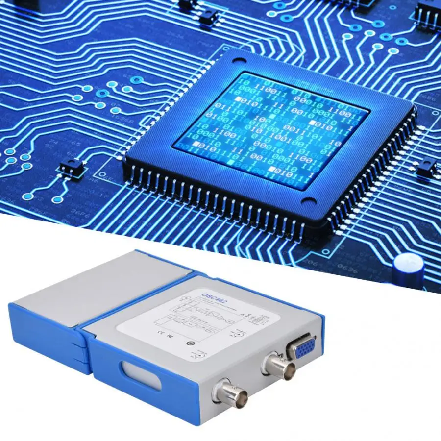 OSC482F Многофункциональный 20M ПК USB Мобильный виртуальный цифровой осциллограф + 13
