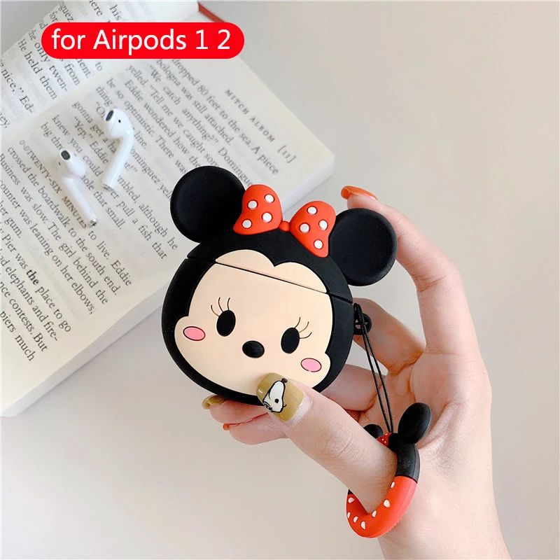 128 Для Apple Airpods чехол силиконовые милые аксессуары для мультяшных Airpods 2 Наушники коробка Беспроводная bluetooth-гарнитура защитный чехол - Цвет: 128