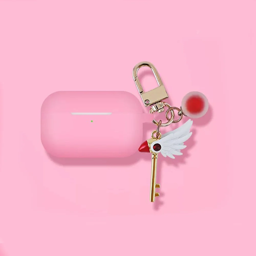 For AirPods 1/2 Case For Air pods Pro luxury Keychain Cartoon Accessories Silicone Case Wireless Earphone Cover case fundas