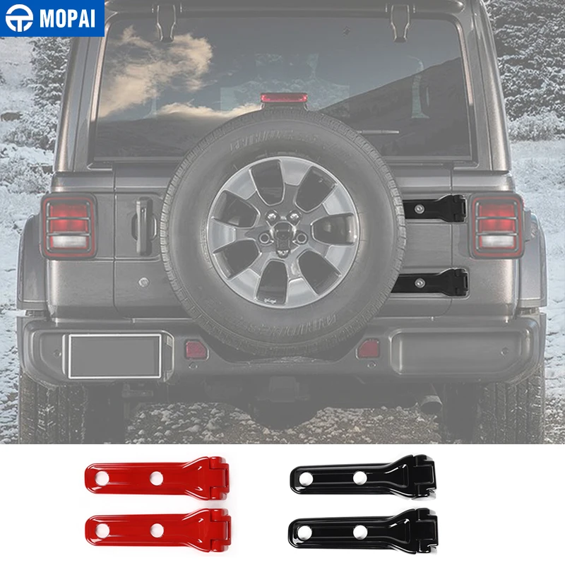

MOPAI ABS Car Spare Tire Tailgate Door Hinge Covers Stickers for Jeep Wrangler JL 2018 Up Exterior Accessories Car Styling