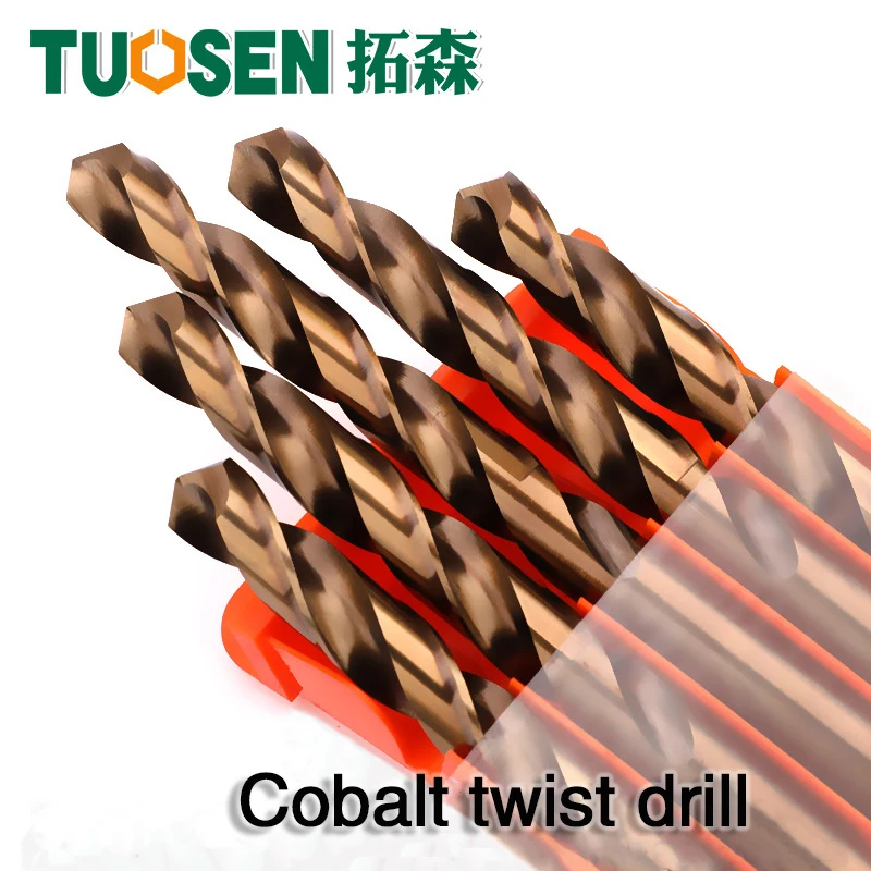 5/10PCS Twist Drill With Cobalt Straight Shank Stainless Steel High-Speed Steel HSS Metal Drilling Bit 1.5-14mm High Hardness