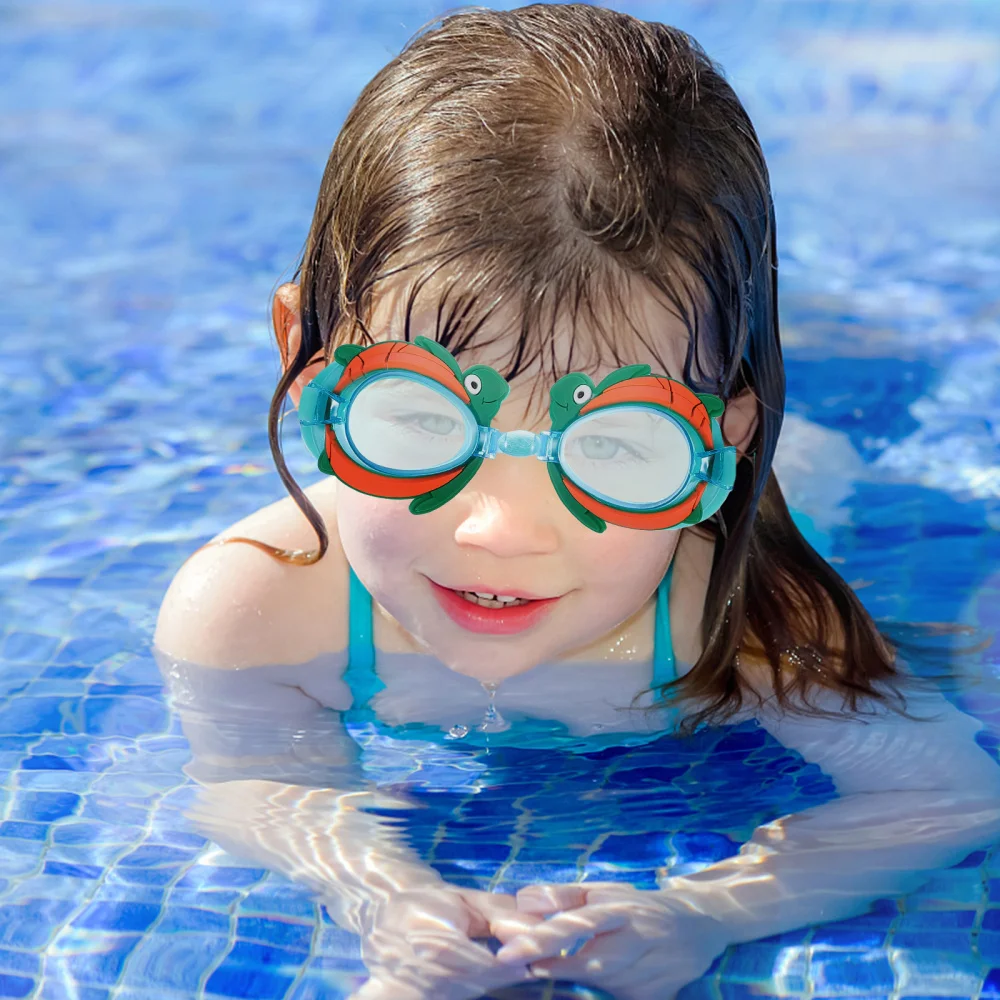 

1Pc Tortoise Shaped Swimming Goggles Waterproof Anti-fog Swim Glasses (Green)