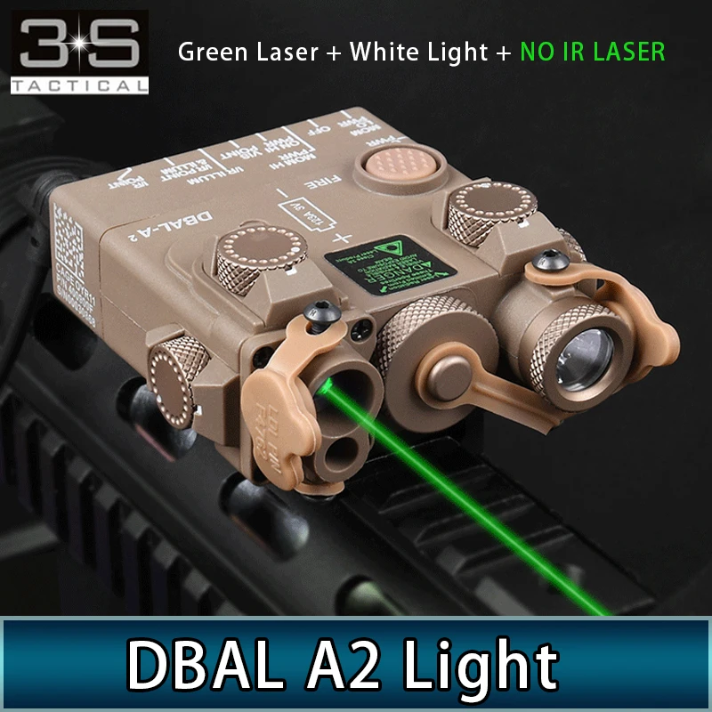 Нет ИК Лазерная версия DBAL A2 мини фонарик для оружия зеленый лазерный белый свет