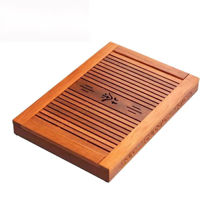 

Bandeja de té de madera de ala de pollo, bandeja de té de Wenge africano, Puer, mesa de té, platillo, cajón, tamaño sobreCD
