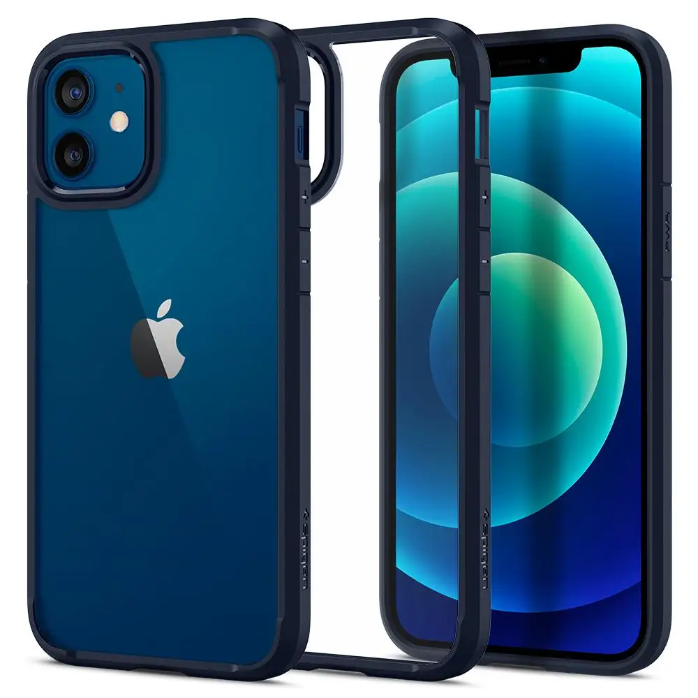

Mil-grade Case for iPhone 12 Mini Pro Max A2172 A2176 A2341 A2342 Spigen Ultra Hybrid Slim Soft Air Cushion Protection Shell