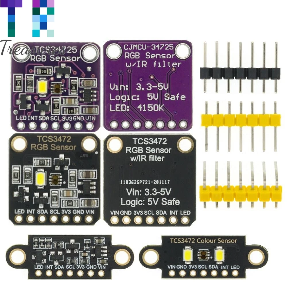 Модуль распознавания цветного датчика TCS34725 RGB макетная плата IIC для лаборатории