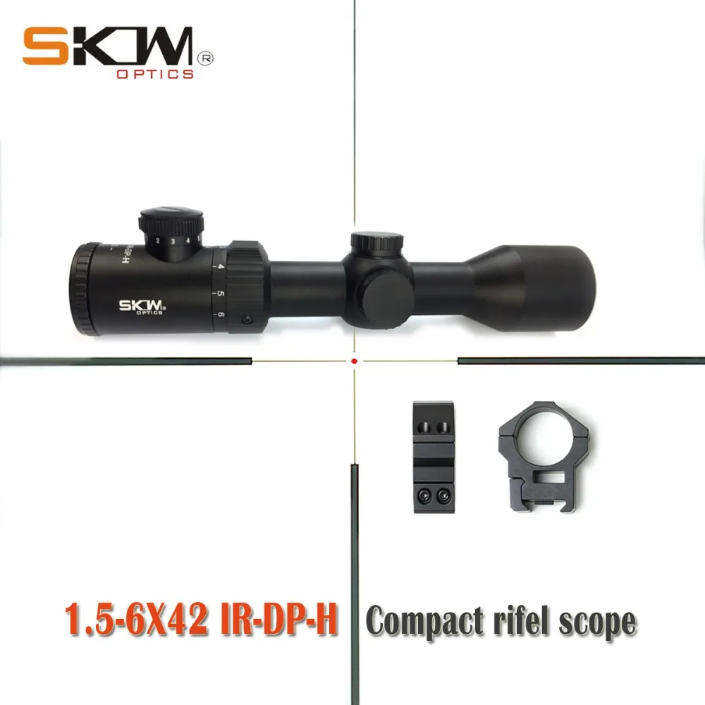 SKWoptics 1,5-6x42 тактический охотничий тактический военный прицел 223 308 30-06 ar15 AK 30 мм прицел кольца