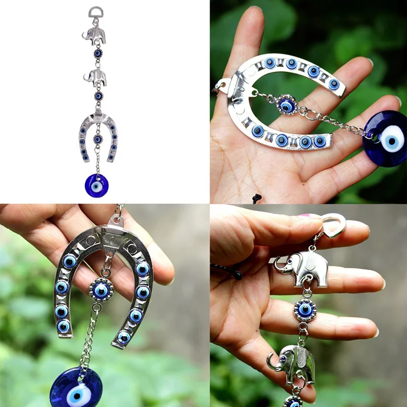 Турецкий синий глаз форма подковы украшение счастливый Шарм настенный подвесной
