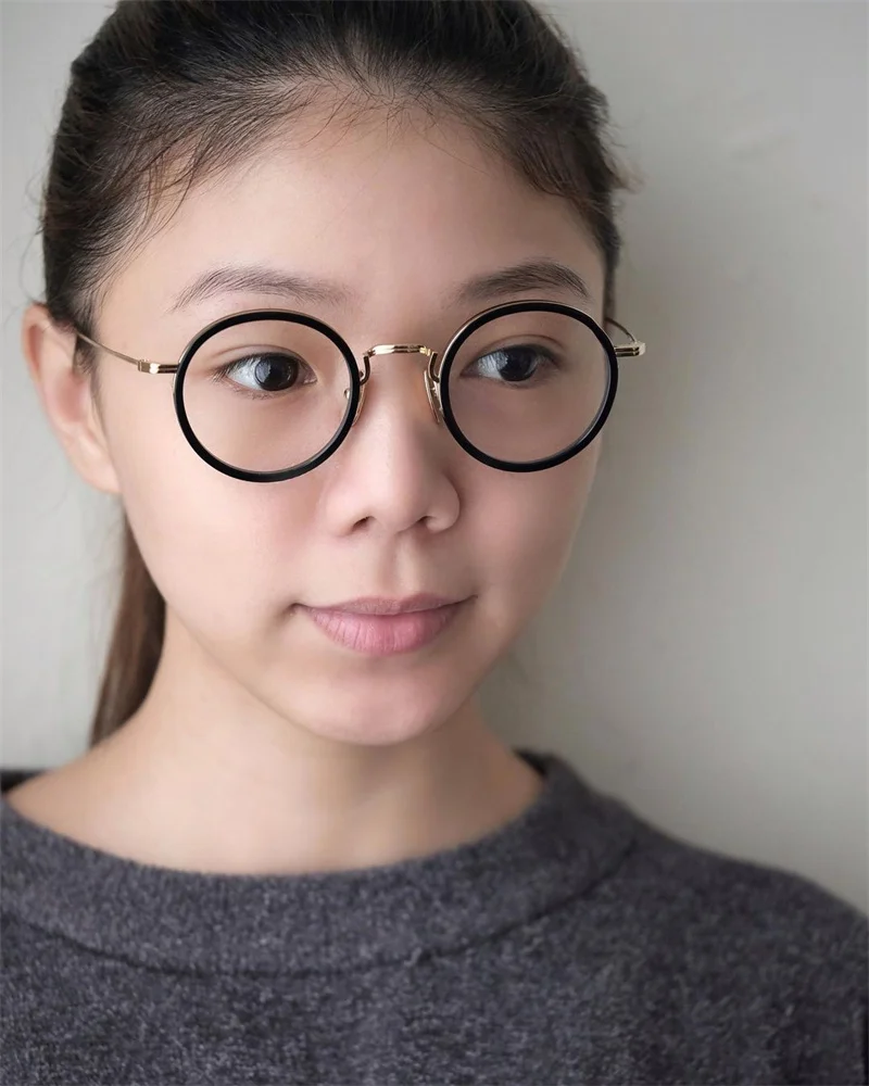 Thom Brand Round Retro Glasses Blue Light Frame TBX906 Titanium Lightweight Prescription Oculos Eyeglasses Frame Gafas Eyewear